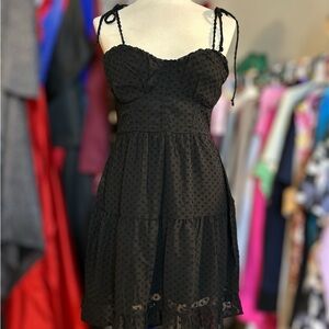 Wild Fable Black Textured Mini Dress